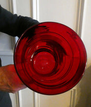 Load image into Gallery viewer, 1950s Ruby Red WHITEFRIARS LARGE Trail Vase. 8 Inches in height
