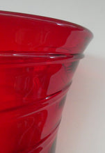 Load image into Gallery viewer, 1950s Ruby Red WHITEFRIARS LARGE Trail Vase. 8 Inches in height

