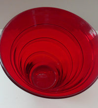 Load image into Gallery viewer, 1950s Ruby Red WHITEFRIARS LARGE Trail Vase. 8 Inches in height

