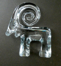 Load image into Gallery viewer, On Reserve. 1970s KOSTA BODA Glass Ram Designed by Bertil Vallien. 5 inches in height
