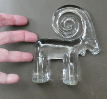 Load image into Gallery viewer, On Reserve. 1970s KOSTA BODA Glass Ram Designed by Bertil Vallien. 5 inches in height

