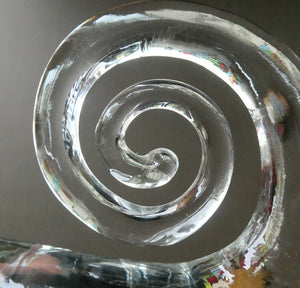 1970s KOSTA BODA Glass Ram Designed by Bertil Vallien. 5 inches in height
