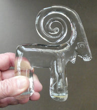 Load image into Gallery viewer, On Reserve. 1970s KOSTA BODA Glass Ram Designed by Bertil Vallien. 5 inches in height
