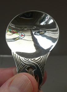 Fine Orkney Designer Silver Caddy Spoon. Dated 2003