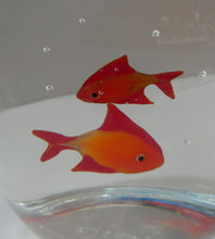 Load image into Gallery viewer, Vintage Italian Murano Glass GOLDFISH IN A BAG Model. Signed Oscar Zanetti
