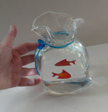 Load image into Gallery viewer, Vintage Italian Murano Glass GOLDFISH IN A BAG Model. Signed Oscar Zanetti
