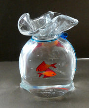 Load image into Gallery viewer, Vintage Italian Murano Glass GOLDFISH IN A BAG Model. Signed Oscar Zanetti
