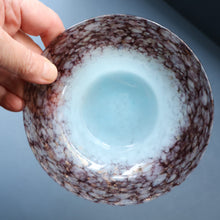 Load image into Gallery viewer, SCOTTISH GLASS. Fabulous 1920s Antique Monart Shallow Bowl with Rim. 5 3/4 inches

