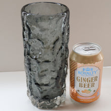 Load image into Gallery viewer, Genuine 1960s WHITEFRIARS Pewter Cylinder "Bark" vase by Geoffrey Baxter; 7 1/2 inches
