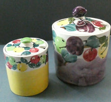 Load image into Gallery viewer, SCOTTISH POTTERY. 1930s BOUGH Pottery. TWO Lidded Jam Pots. Two Different Patterns
