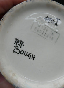 SCOTTISH POTTERY. 1930s BOUGH Pottery. TWO Lidded Jam Pots. Two Different Patterns