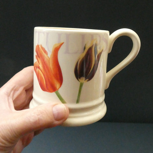 RARE Emma Bridgewater SINGLE MUG with Lettering SUMMER TULIPS. Now Discontinued