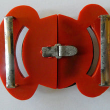 Load image into Gallery viewer, Rare French Art Deco 1930s BAKELITE / PHENOLIC Belt Buckle. Dog Decoration
