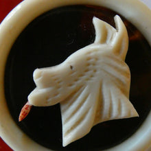 Load image into Gallery viewer, Rare French Art Deco 1930s BAKELITE / PHENOLIC Belt Buckle. Dog Decoration
