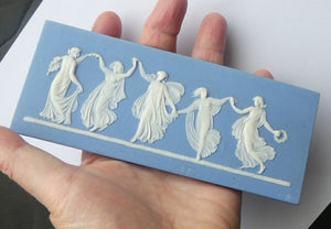 Antique VICTORIAN Wedgwood Framed Jasper Plaque Showing a Frieze of the Five Dancing Maidens (The Borghese Dancers)