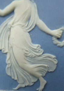 Antique VICTORIAN Wedgwood Framed Jasper Plaque Showing a Frieze of the Five Dancing Maidens (The Borghese Dancers)