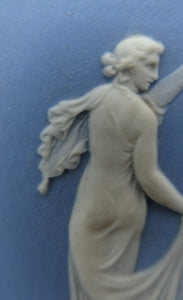 Antique VICTORIAN Wedgwood Framed Jasper Plaque Showing a Frieze of the Five Dancing Maidens (The Borghese Dancers)