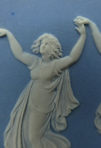 Antique VICTORIAN Wedgwood Framed Jasper Plaque Showing a Frieze of the Five Dancing Maidens (The Borghese Dancers)