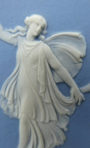 Antique VICTORIAN Wedgwood Framed Jasper Plaque Showing a Frieze of the Five Dancing Maidens (The Borghese Dancers)