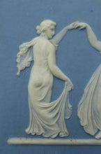 Load image into Gallery viewer, Antique VICTORIAN Wedgwood Framed Jasper Plaque Showing a Frieze of the Five Dancing Maidens (The Borghese Dancers)
