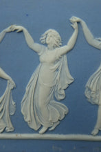 Load image into Gallery viewer, Antique VICTORIAN Wedgwood Framed Jasper Plaque Showing a Frieze of the Five Dancing Maidens (The Borghese Dancers)
