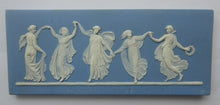 Load image into Gallery viewer, Antique VICTORIAN Wedgwood Framed Jasper Plaque Showing a Frieze of the Five Dancing Maidens (The Borghese Dancers)
