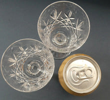 Load image into Gallery viewer, Vintage SET of SIX Edinburgh Crystal Goblets. LOMOND PATTERN (Square Bowl). 5 1/2 inches
