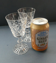 Load image into Gallery viewer, Vintage SET of SIX Edinburgh Crystal Goblets. LOMOND PATTERN (Square Bowl). 5 1/2 inches

