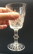 Load image into Gallery viewer, Vintage SET of SIX Edinburgh Crystal Goblets. LOMOND PATTERN (Square Bowl). 5 1/2 inches

