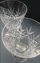 Load image into Gallery viewer, Vintage SET of SIX Edinburgh Crystal Goblets. LOMOND PATTERN (Square Bowl). 5 1/2 inches
