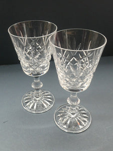 Vintage SET of SIX Edinburgh Crystal Goblets. LOMOND PATTERN (Square Bowl). 5 1/2 inches