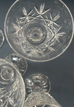 Load image into Gallery viewer, Vintage SET of SIX Edinburgh Crystal Goblets. LOMOND PATTERN (Square Bowl). 5 1/2 inches
