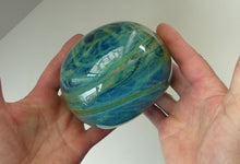 Load image into Gallery viewer, MASSIVE 1970s Mdina Glass Paperweight. XL Vintage Sea and Sand MAGNUM SIZE Weight
