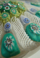 Load image into Gallery viewer, Vintage Scottish Paperweight 1950s VASART GLASS. Lilac Ground with Nine Spokes and Millefiori Canes
