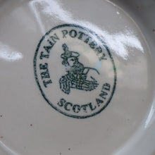 Load image into Gallery viewer, HUGE Scottish TAIN POTTERY Glenaldie Harvest Stoneware Bowl. With Hand Painted Plaid and Thistles Decoration. 10 1/4 inches diameter
