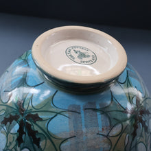 Load image into Gallery viewer, HUGE Scottish TAIN POTTERY Glenaldie Harvest Stoneware Bowl. With Hand Painted Plaid and Thistles Decoration. 10 1/4 inches diameter
