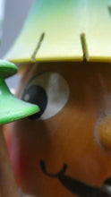 Load image into Gallery viewer, Vintage German Erzgebirge Wooden Handmade Incense Smoker: Strange Cartoon Woodsman with Christmas Tree
