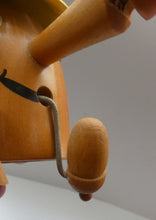 Load image into Gallery viewer, Vintage German Erzgebirge Wooden Handmade Incense Smoker: Strange Cartoon Woodsman with Christmas Tree
