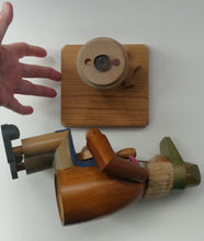 Load image into Gallery viewer, LARGE Vintage German Erzgebirge Wooden Handmade Incense Smoker: WOOD CARVER OR TOYMAKER. 11 1/2 Inches
