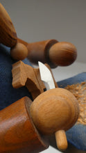 Load image into Gallery viewer, LARGE Vintage German Erzgebirge Wooden Handmade Incense Smoker: WOOD CARVER OR TOYMAKER. 11 1/2 Inches
