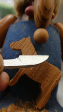 Load image into Gallery viewer, LARGE Vintage German Erzgebirge Wooden Handmade Incense Smoker: WOOD CARVER OR TOYMAKER. 11 1/2 Inches
