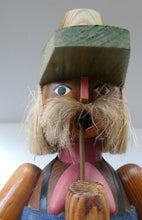 Load image into Gallery viewer, LARGE Vintage German Erzgebirge Wooden Handmade Incense Smoker: WOOD CARVER OR TOYMAKER. 11 1/2 Inches
