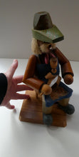 Load image into Gallery viewer, LARGE Vintage German Erzgebirge Wooden Handmade Incense Smoker: WOOD CARVER OR TOYMAKER. 11 1/2 Inches
