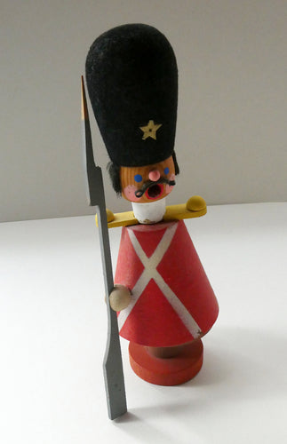 Vintage German Erzgebirge Wooden Handmade Incense Smoker: GUARDSMAN or SOLDIER