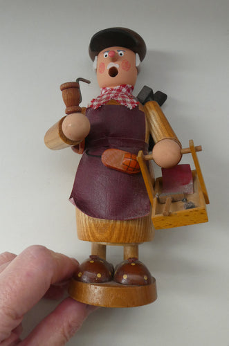 Vintage German Erzgebirge Wooden Handmade Incense Smoker by Frank Beyer: A SHOEMAKER or COBBLER