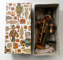 Load image into Gallery viewer, BOXED. Vintage GDR German Erzgebirge Wooden Handmade Incense Smoker. CHIMNEY SWEEP
