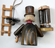 Load image into Gallery viewer, BOXED. Vintage GDR German Erzgebirge Wooden Handmade Incense Smoker. CHIMNEY SWEEP
