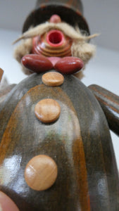 BOXED. Vintage GDR German Erzgebirge Wooden Handmade Incense Smoker. CHIMNEY SWEEP