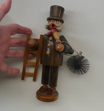 Load image into Gallery viewer, BOXED. Vintage GDR German Erzgebirge Wooden Handmade Incense Smoker. CHIMNEY SWEEP
