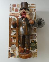 Load image into Gallery viewer, BOXED. Vintage GDR German Erzgebirge Wooden Handmade Incense Smoker. CHIMNEY SWEEP
